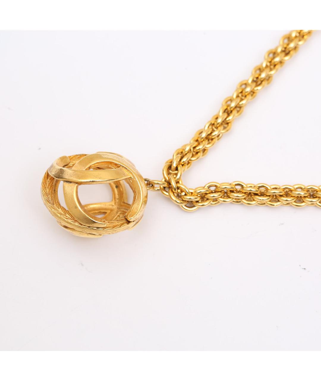 CHANEL Золотое металлическое колье, фото 3