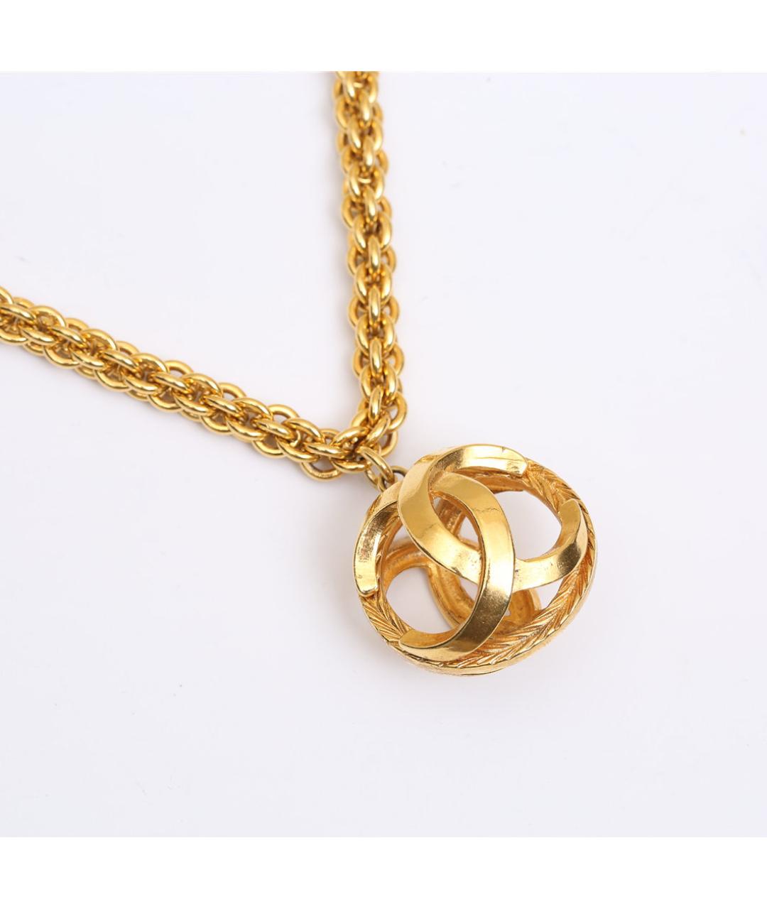 CHANEL Золотое металлическое колье, фото 6