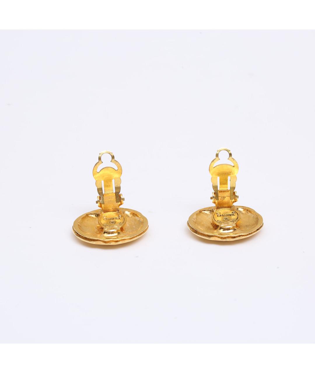 CHANEL Золотые металлические клипсы, фото 6