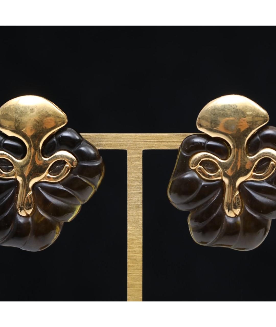 GIVENCHY Коричневые металлические клипсы, фото 2