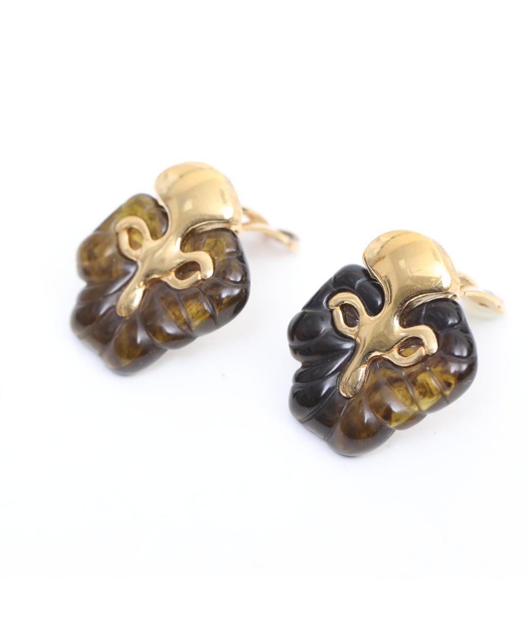 GIVENCHY Коричневые металлические клипсы, фото 3