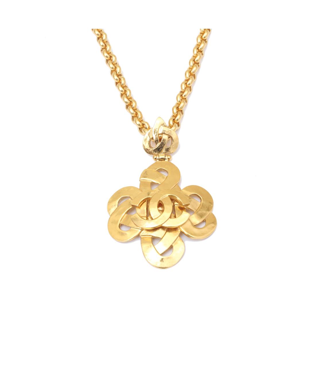 CHANEL Золотое металлическое колье, фото 1
