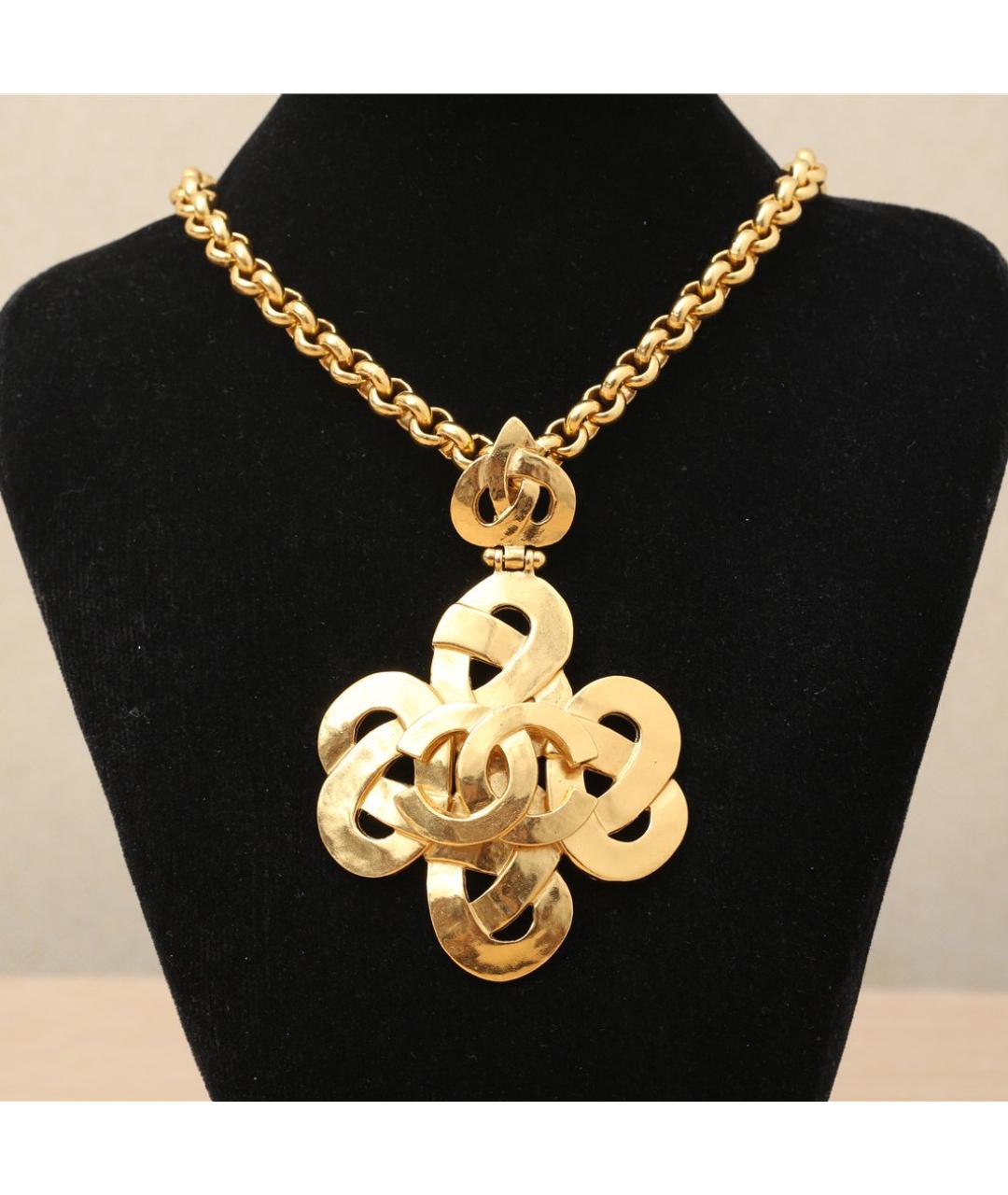 CHANEL Золотое металлическое колье, фото 2