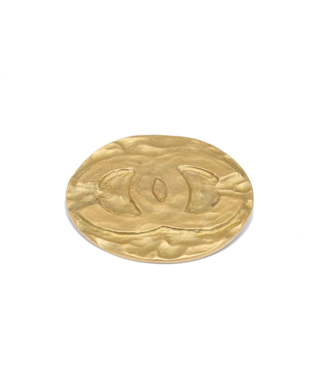 CHANEL Золотая металлическая булавка / брошь, фото 1