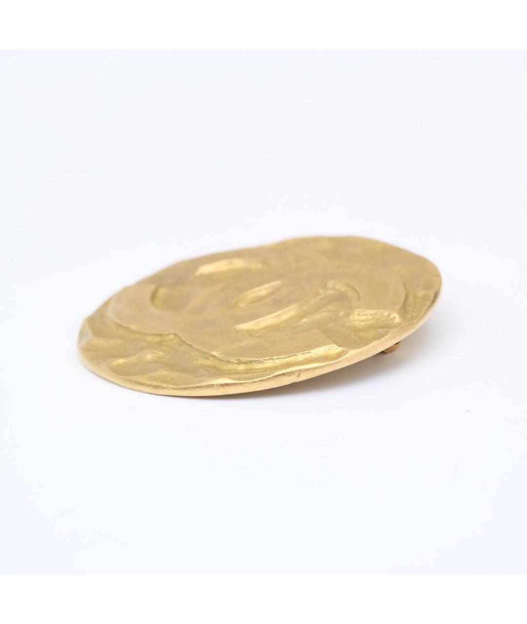 CHANEL Золотая металлическая булавка / брошь, фото 3