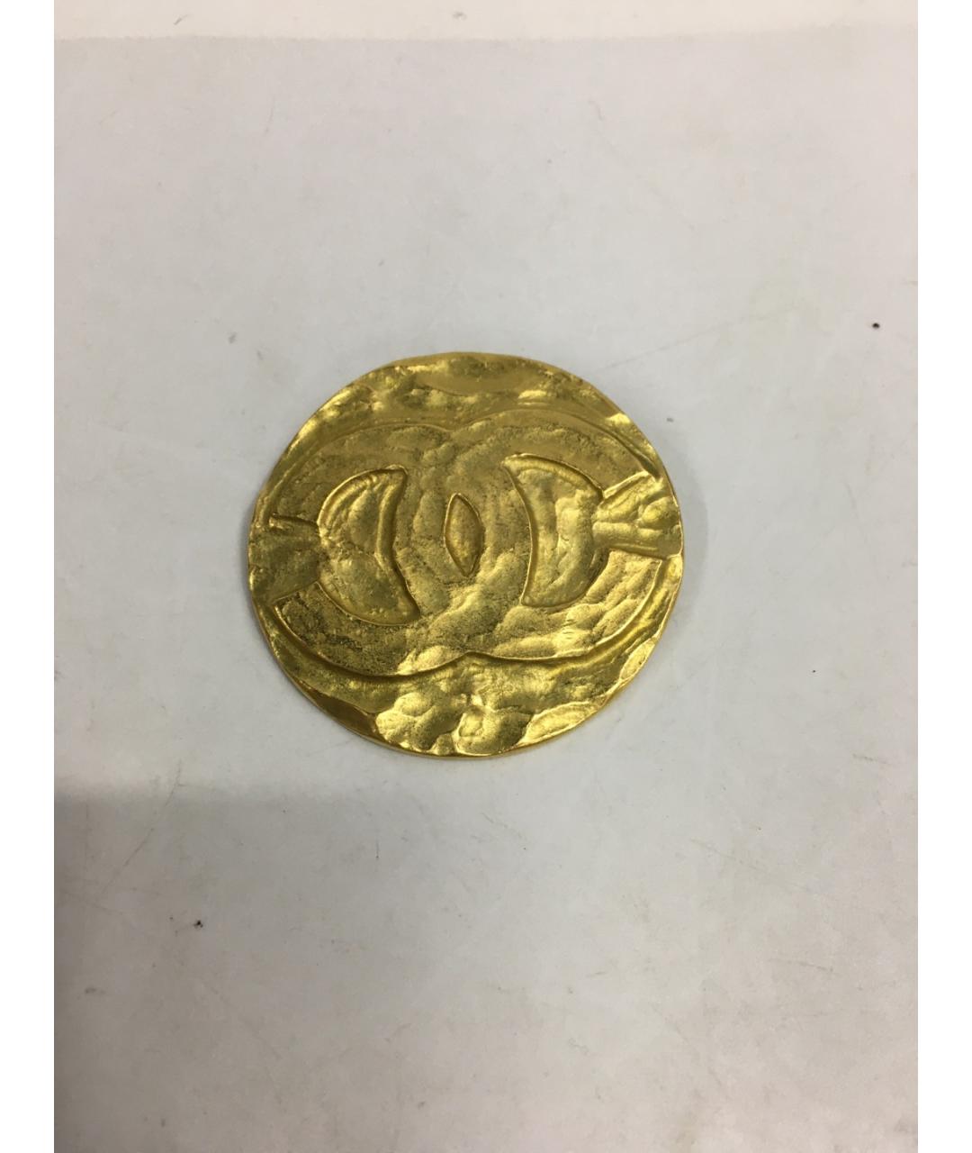 CHANEL Золотая металлическая булавка / брошь, фото 6