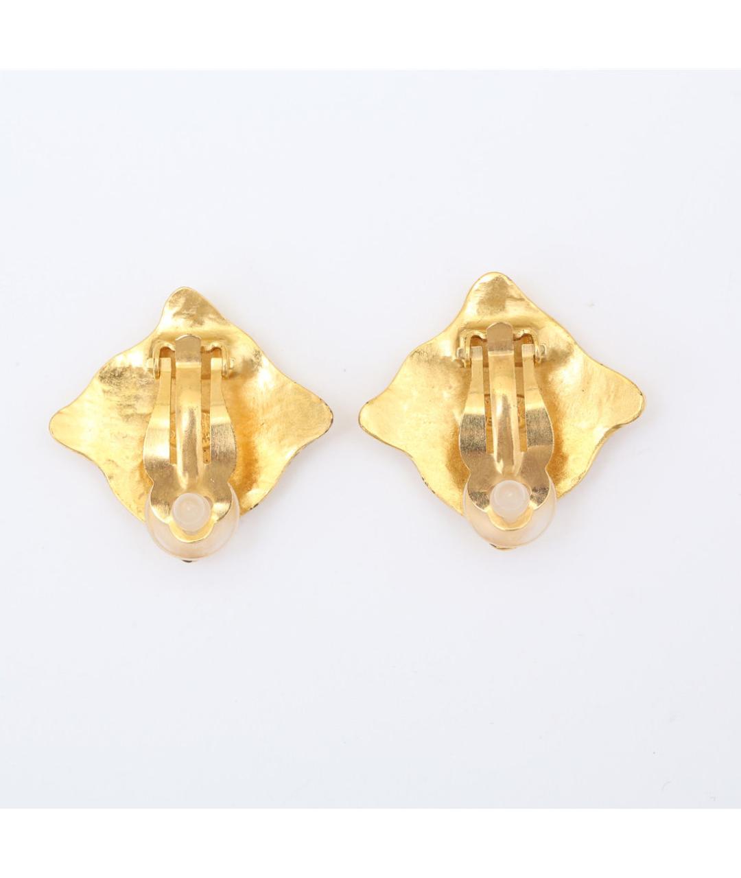 CHANEL Золотые металлические клипсы, фото 6