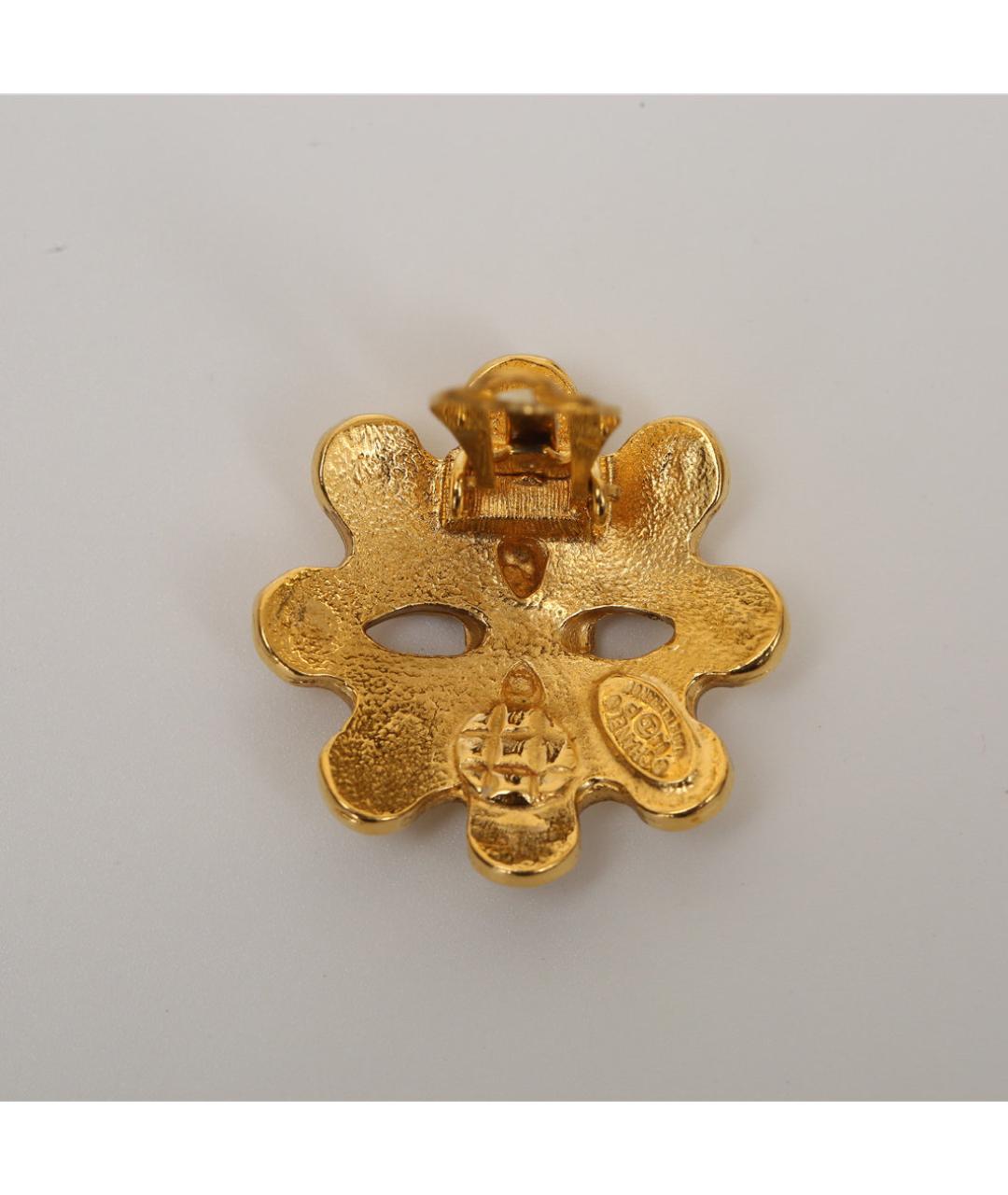 CHANEL Золотые металлические клипсы, фото 6