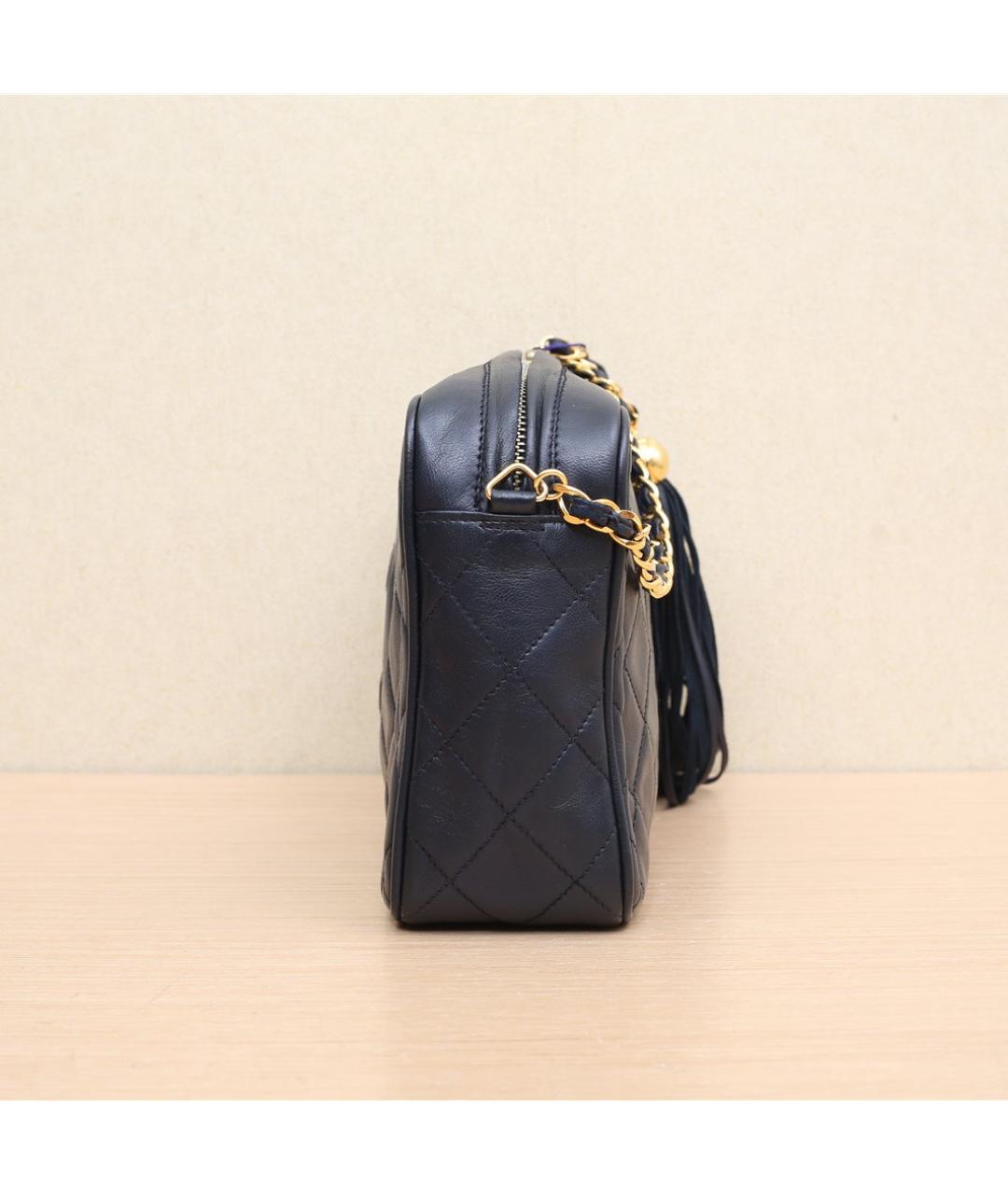 CHANEL Черная кожаная сумка через плечо, фото 5