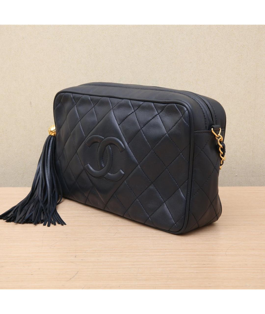 CHANEL Черная кожаная сумка через плечо, фото 3