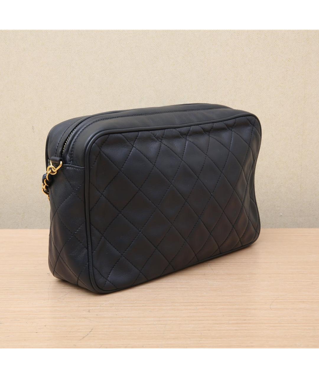 CHANEL Черная кожаная сумка через плечо, фото 4