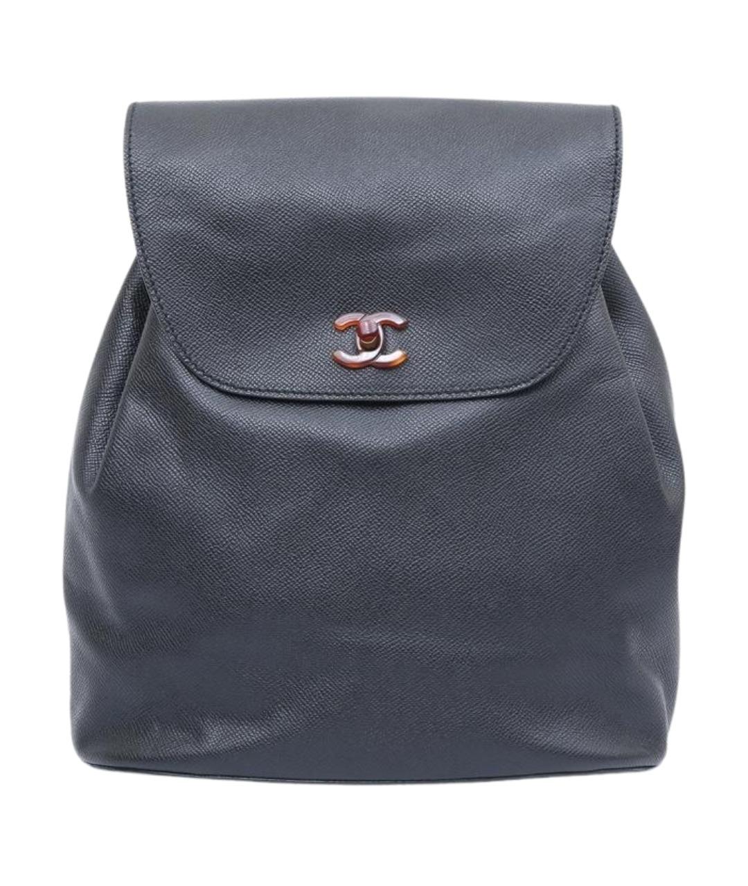 CHANEL Черный кожаный рюкзак, фото 1