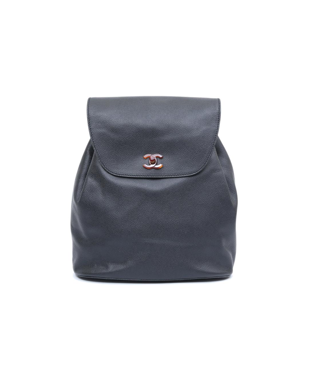 CHANEL Черный кожаный рюкзак, фото 10