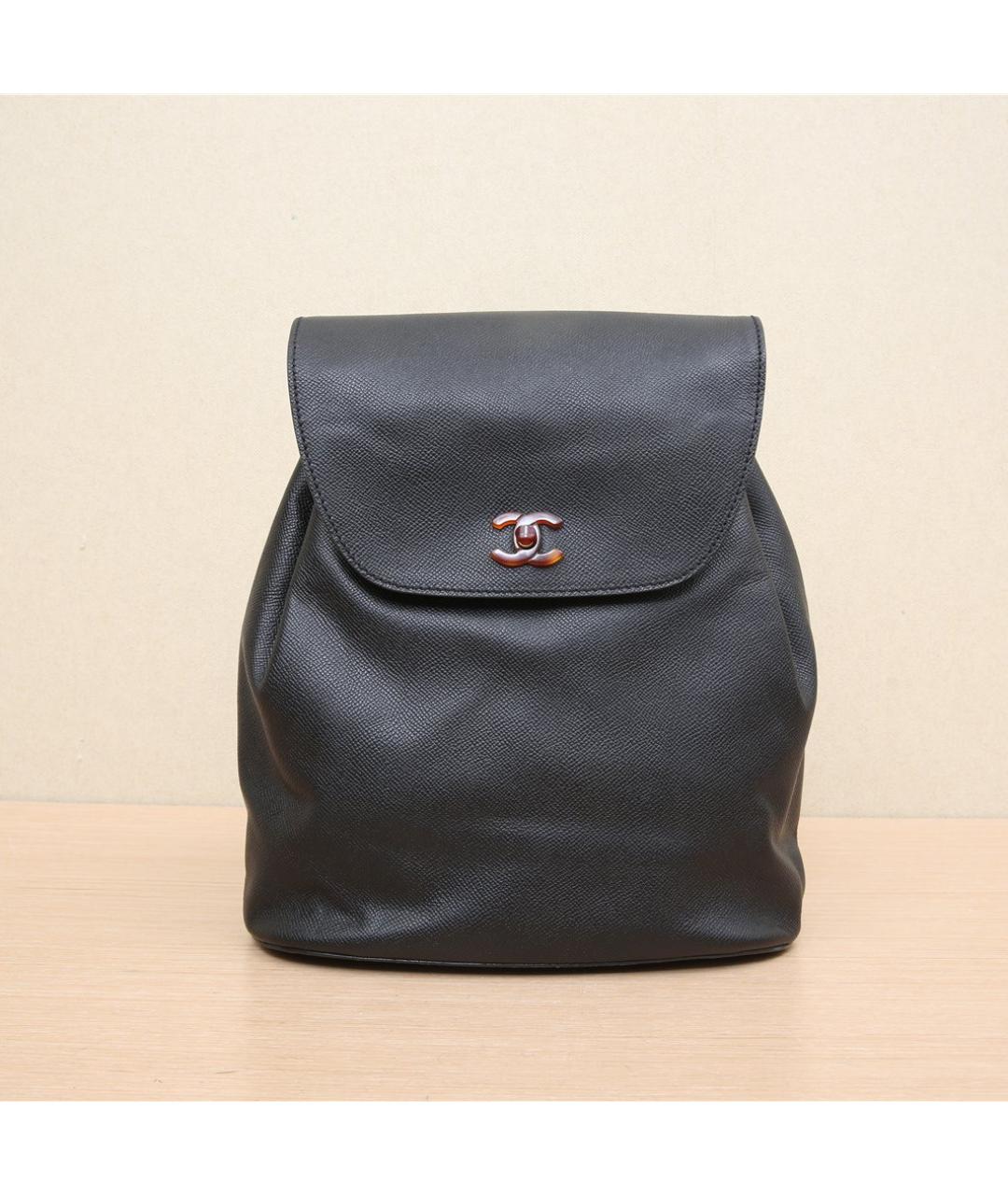 CHANEL Черный кожаный рюкзак, фото 2