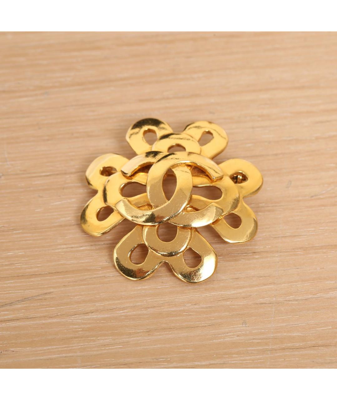 CHANEL Золотая металлическая булавка / брошь, фото 2