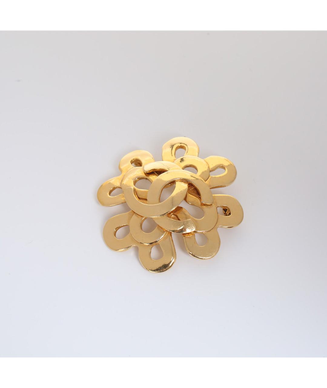 CHANEL Золотая металлическая булавка / брошь, фото 3