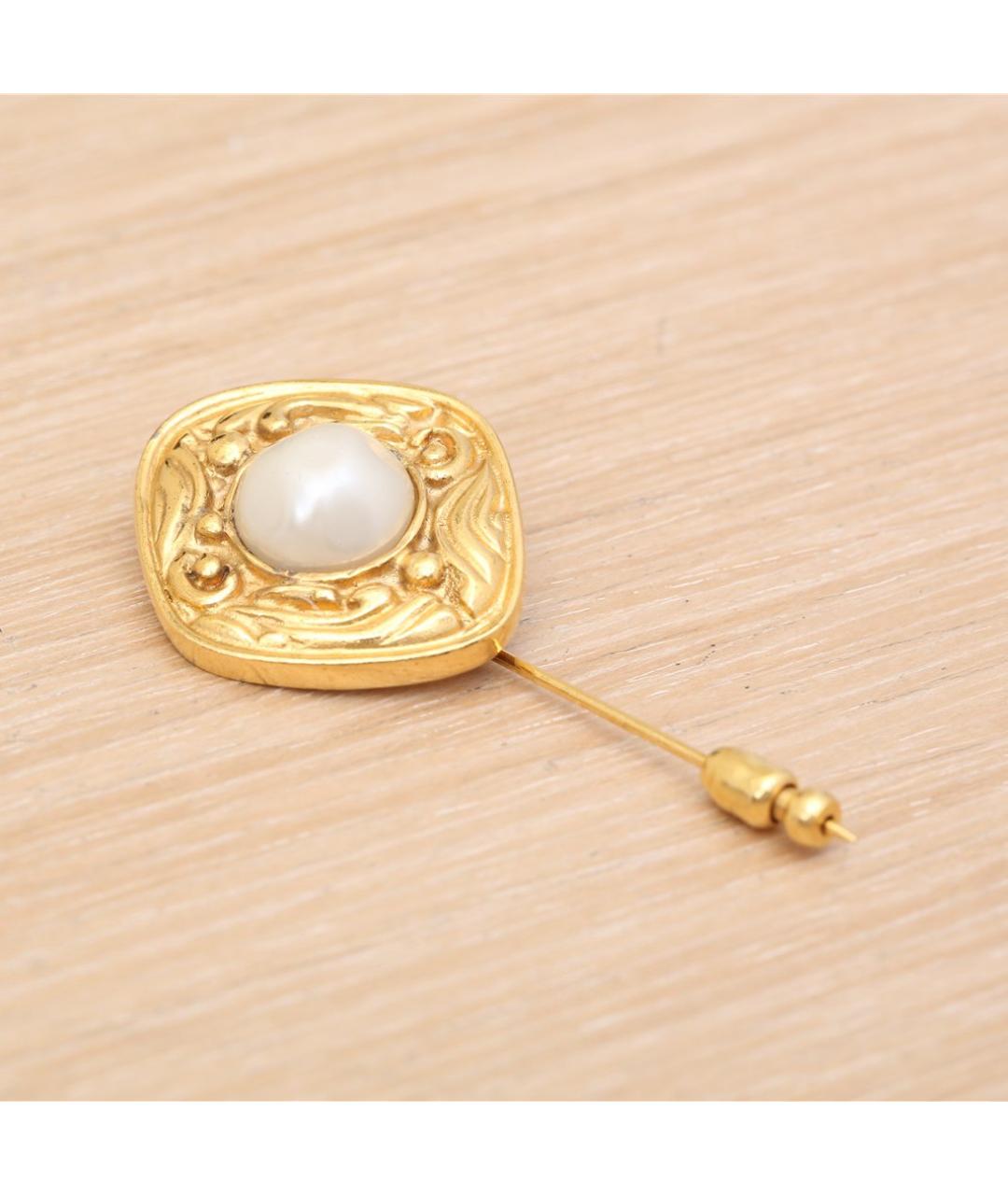 CHANEL Золотая металлическая булавка / брошь, фото 2