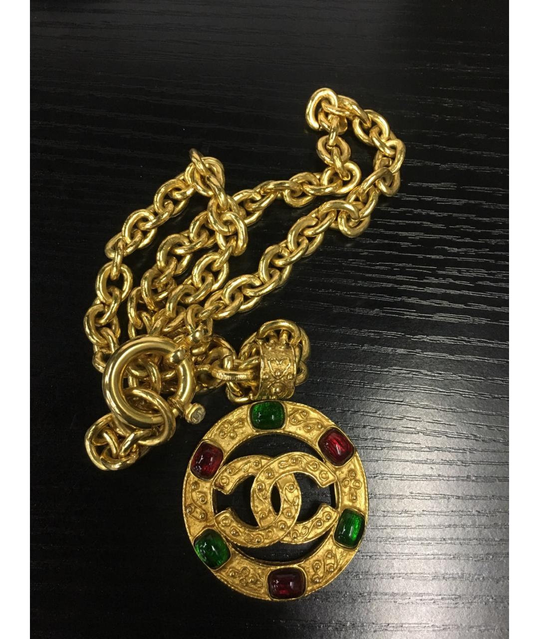 CHANEL Золотое металлическое колье, фото 7