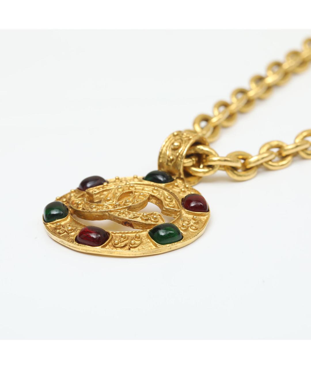 CHANEL Золотое металлическое колье, фото 4