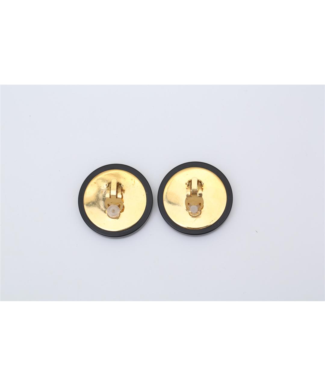 CHANEL Черные металлические клипсы, фото 5