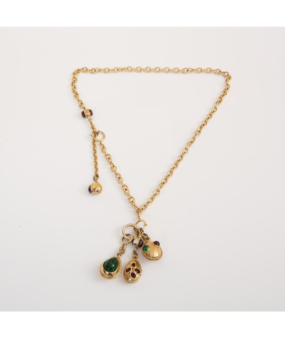 CHANEL Золотое металлическое колье, фото 7