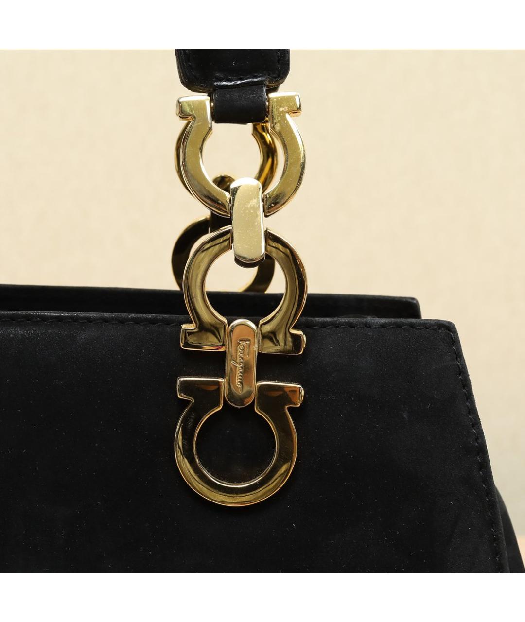 FERRAGAMO Черная сумка с короткими ручками, фото 7