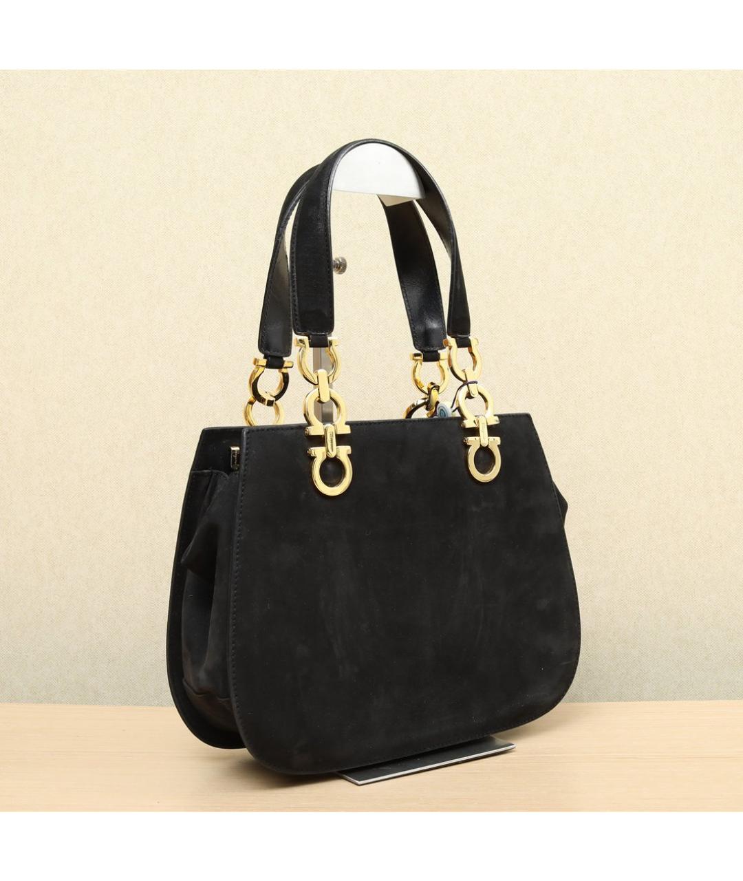 FERRAGAMO Черная сумка с короткими ручками, фото 6