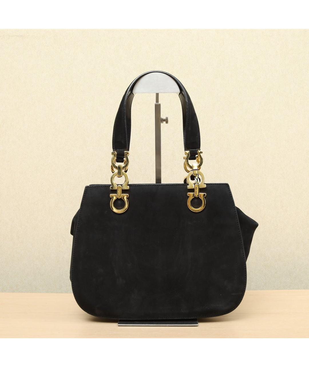 FERRAGAMO Черная сумка с короткими ручками, фото 5