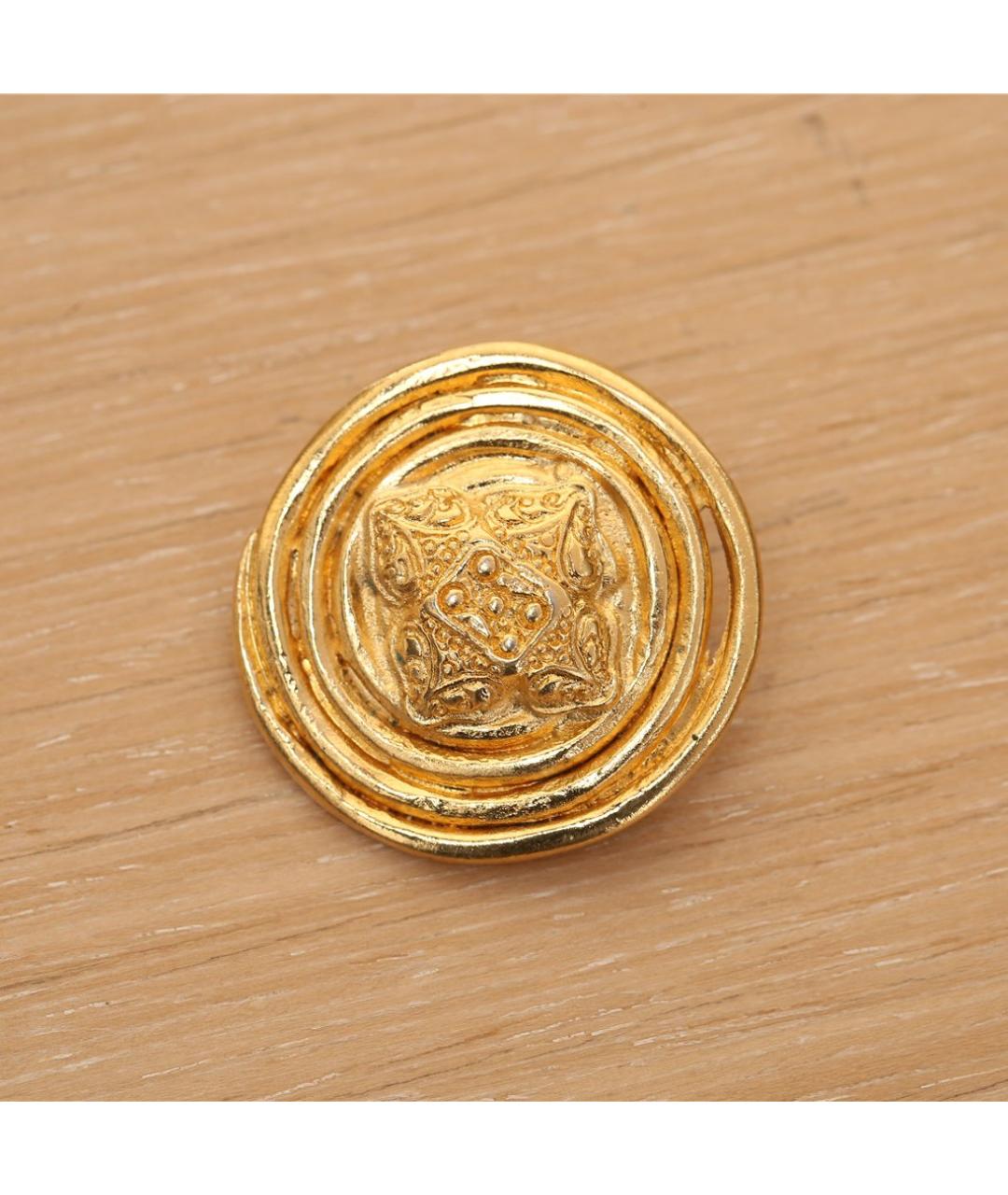 SAINT LAURENT Золотая металлическая булавка / брошь, фото 2