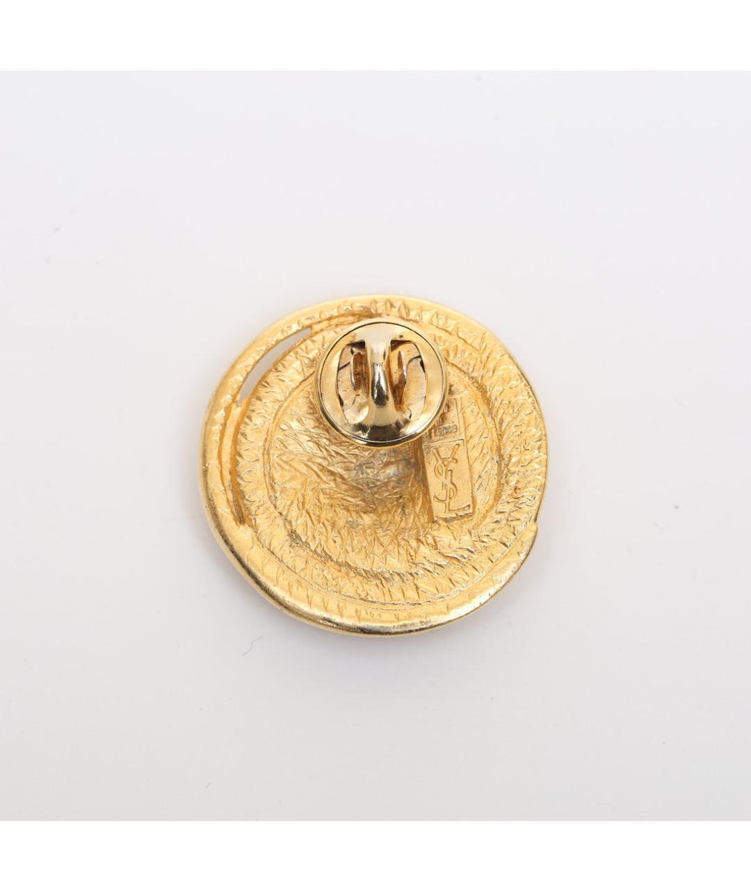 SAINT LAURENT Золотая металлическая булавка / брошь, фото 4