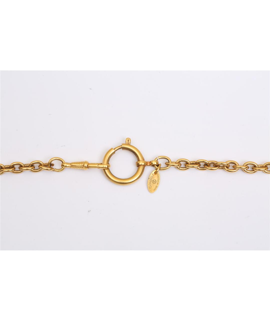 CHANEL Золотая металлическая подвеска, фото 3