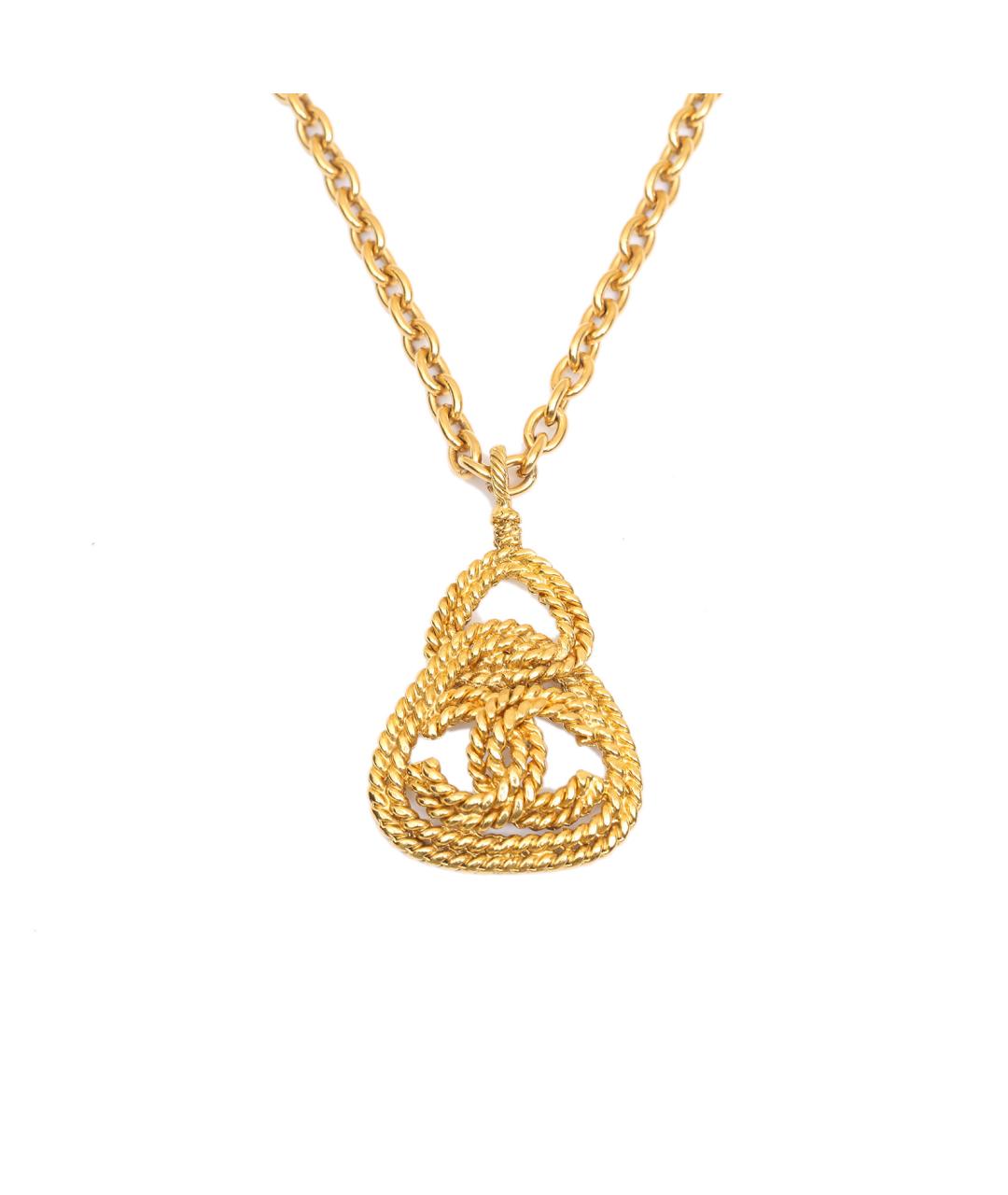 CHANEL Золотая металлическая подвеска, фото 1