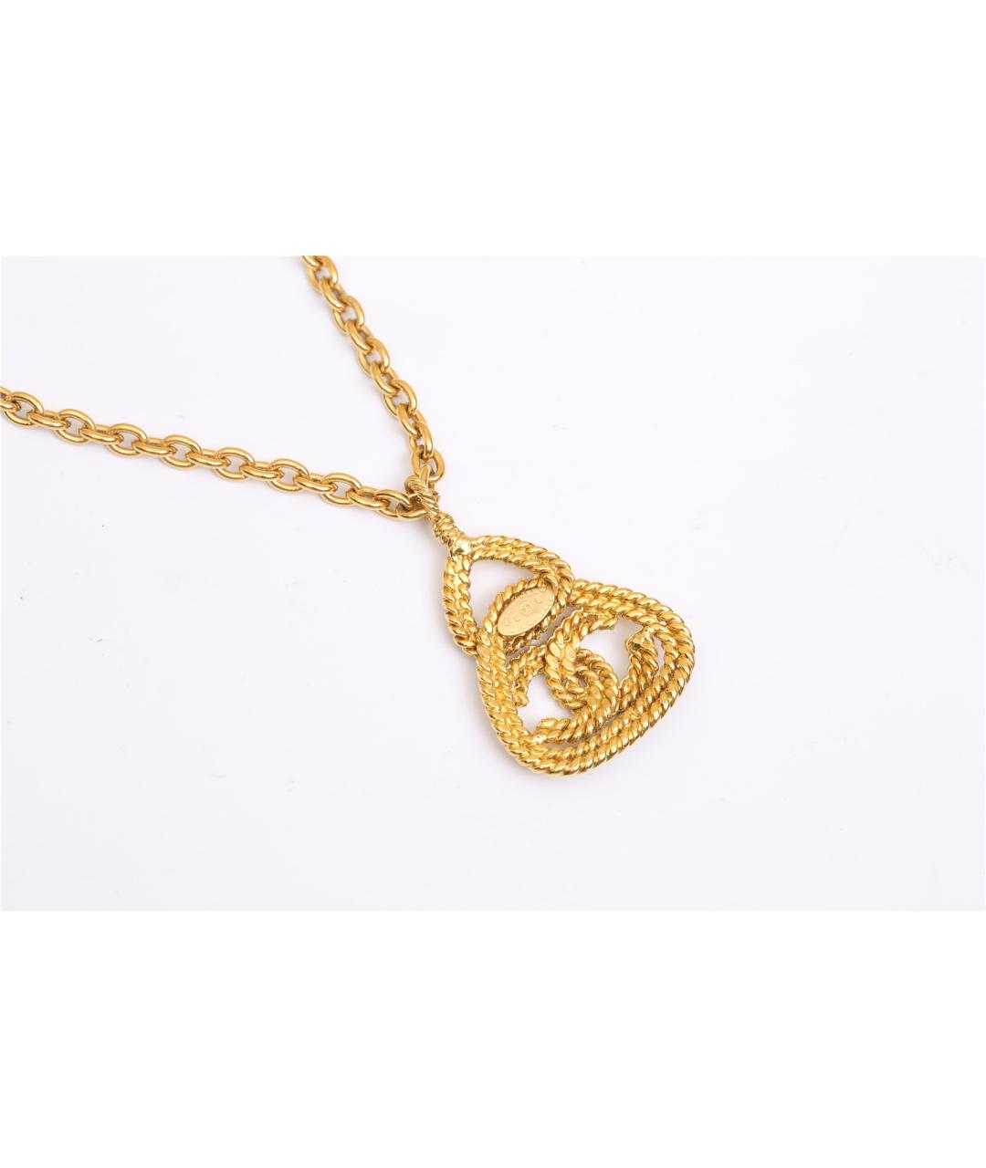 CHANEL Золотая металлическая подвеска, фото 5