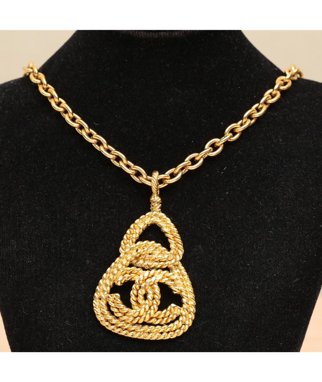 CHANEL Золотая металлическая подвеска, фото 7