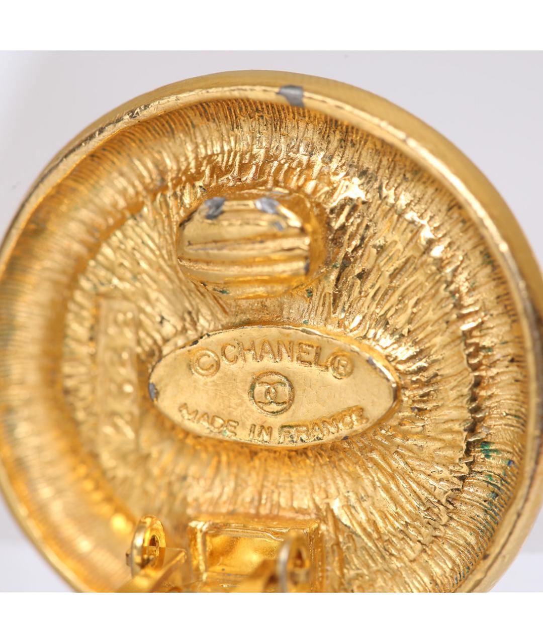 CHANEL Золотые металлические клипсы, фото 6