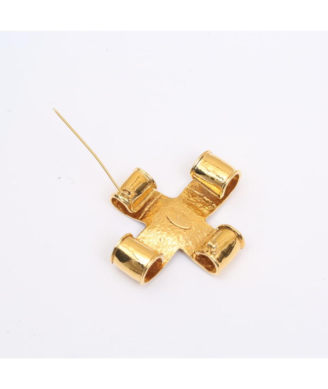 CHANEL Золотая металлическая булавка / брошь, фото 5