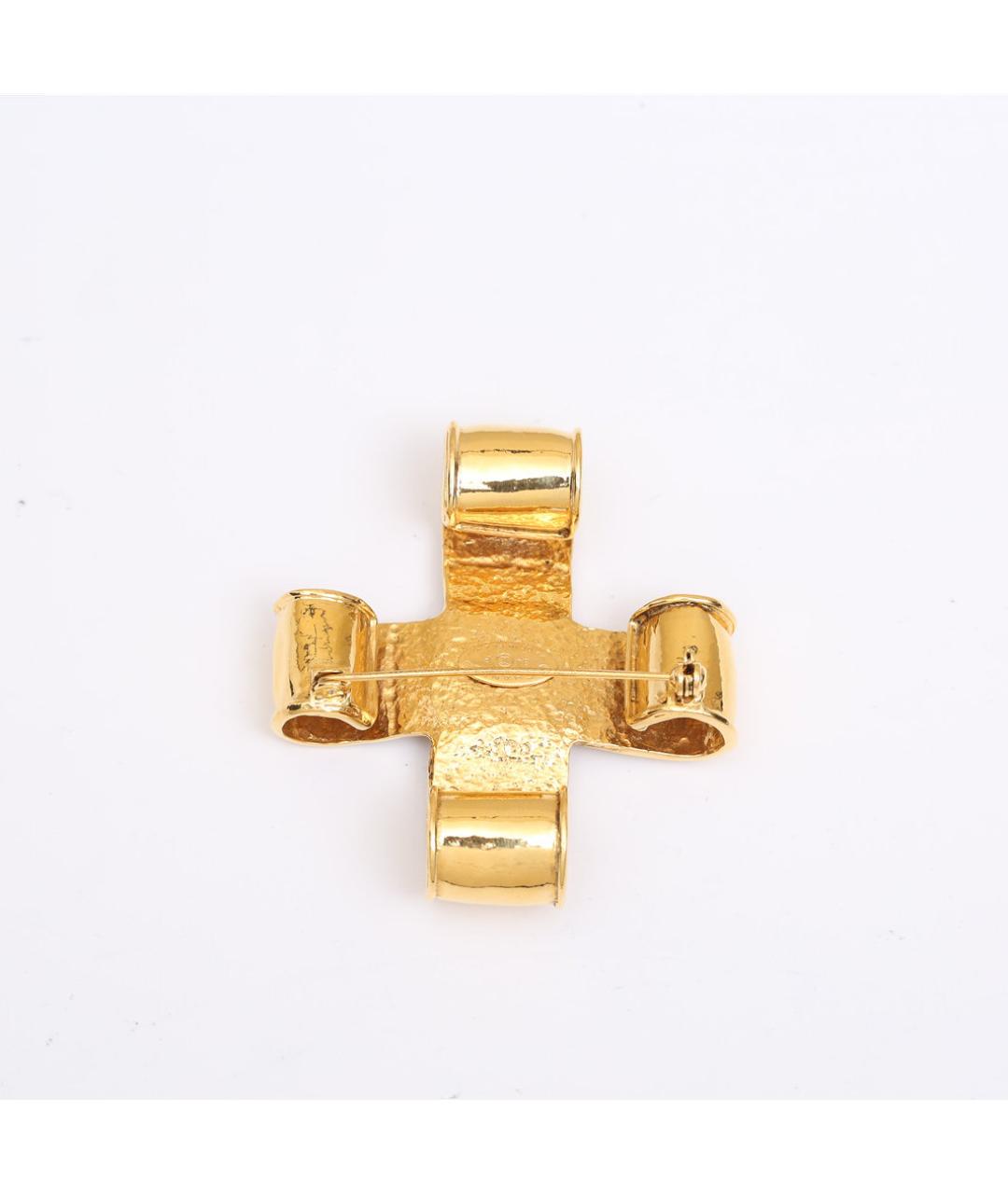 CHANEL Золотая металлическая булавка / брошь, фото 4