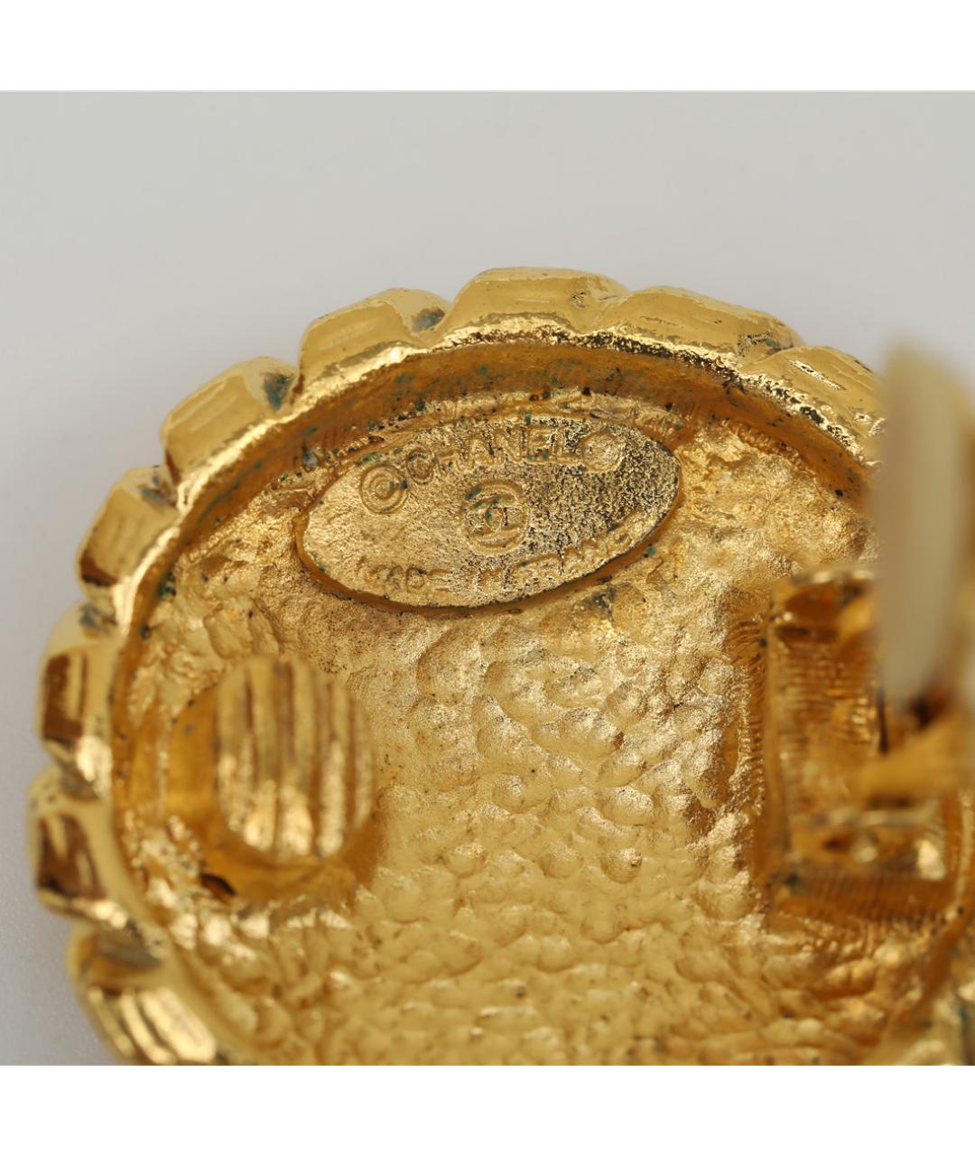 CHANEL Золотые металлические клипсы, фото 5