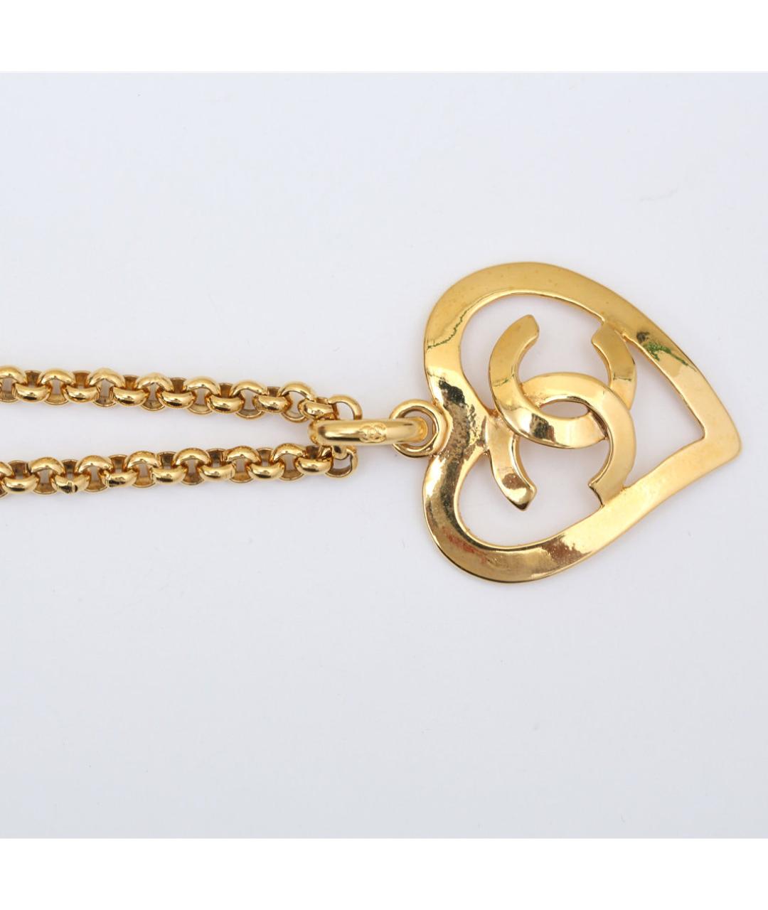 CHANEL Золотая металлическая подвеска, фото 3