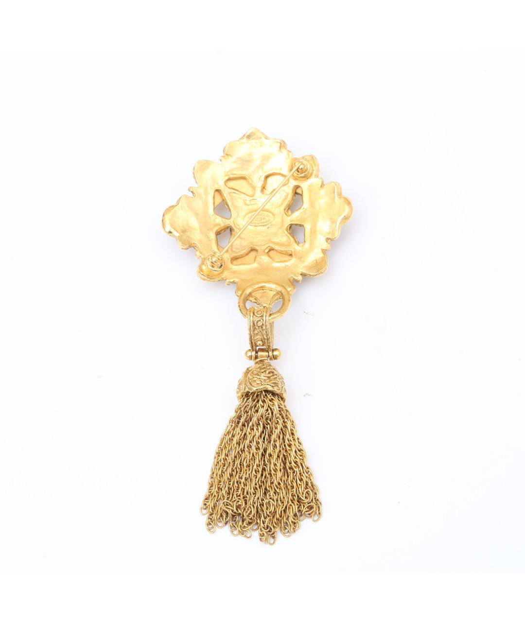 CHANEL Золотая металлическая булавка / брошь, фото 5