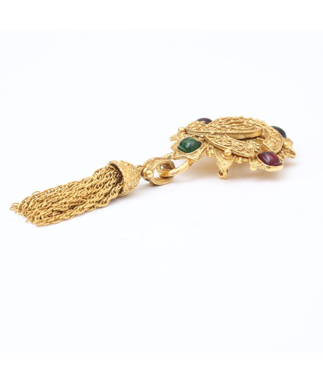 CHANEL Золотая металлическая булавка / брошь, фото 3