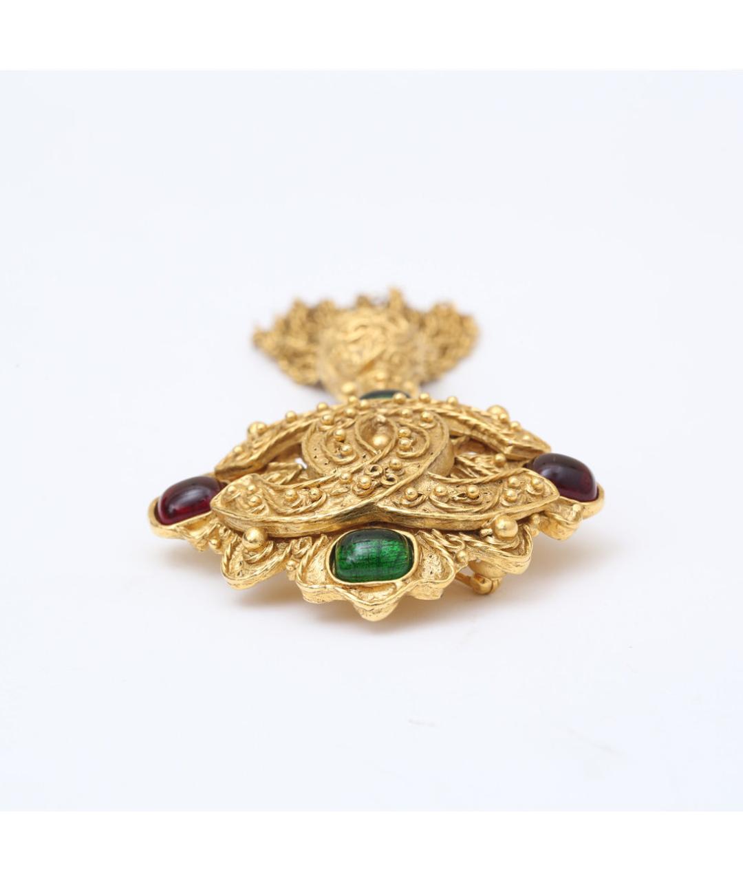 CHANEL Золотая металлическая булавка / брошь, фото 4