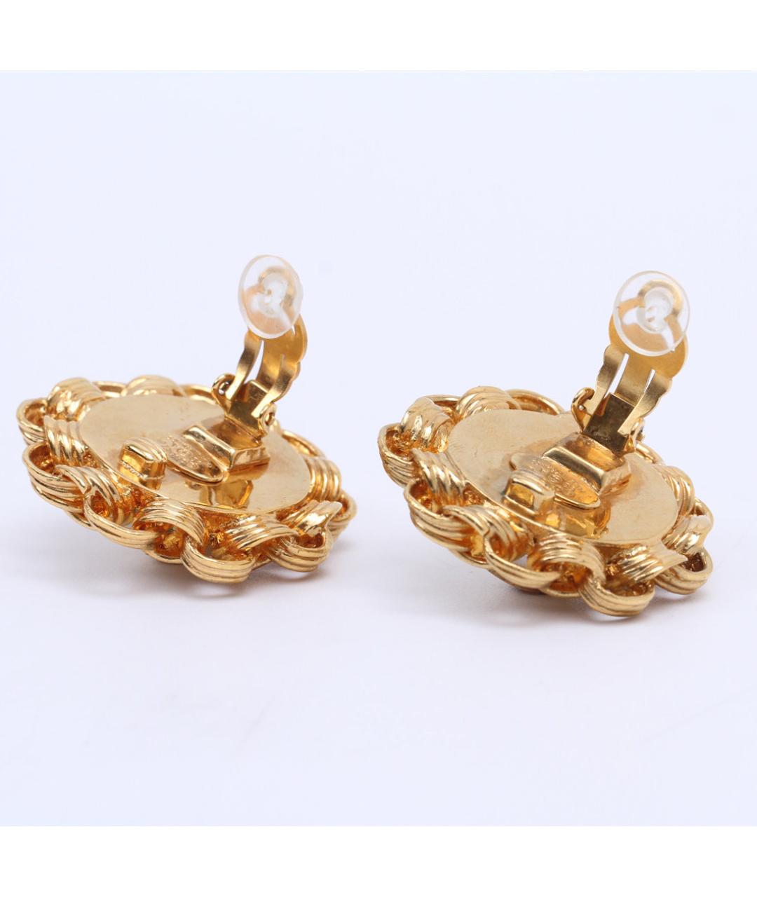 CHANEL Золотые металлические клипсы, фото 8