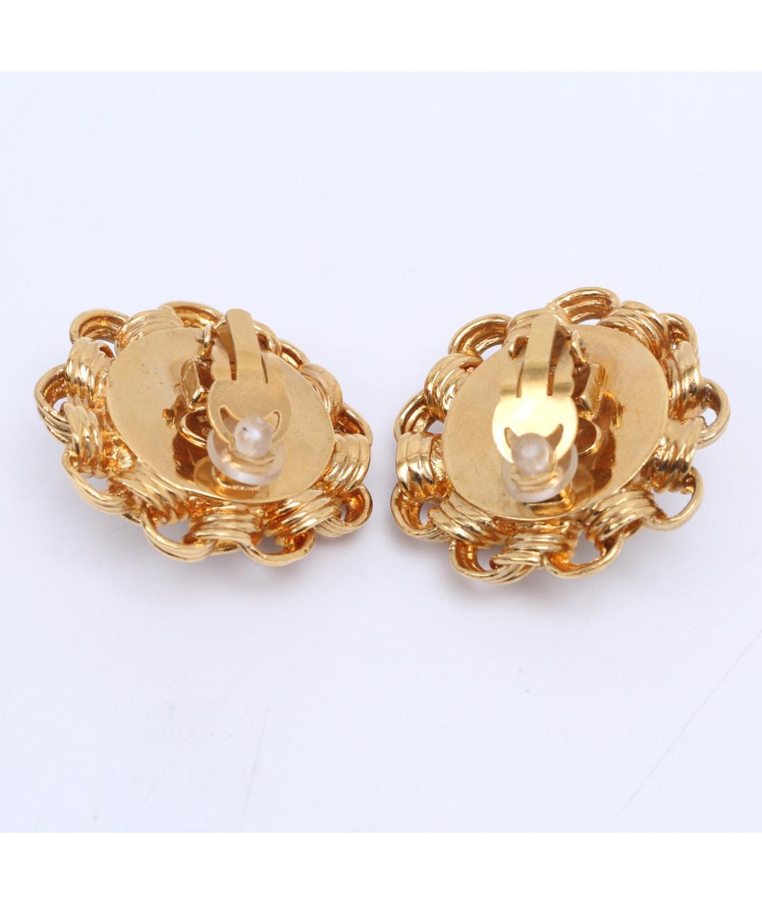 CHANEL Золотые металлические клипсы, фото 7