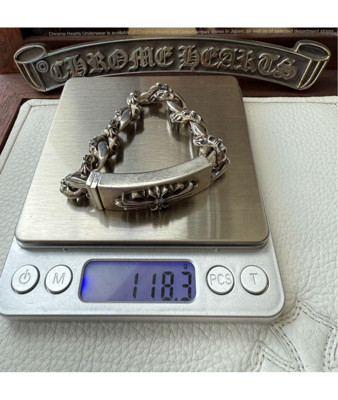 CHROME HEARTS Серебрянный серебряный браслет, фото 6