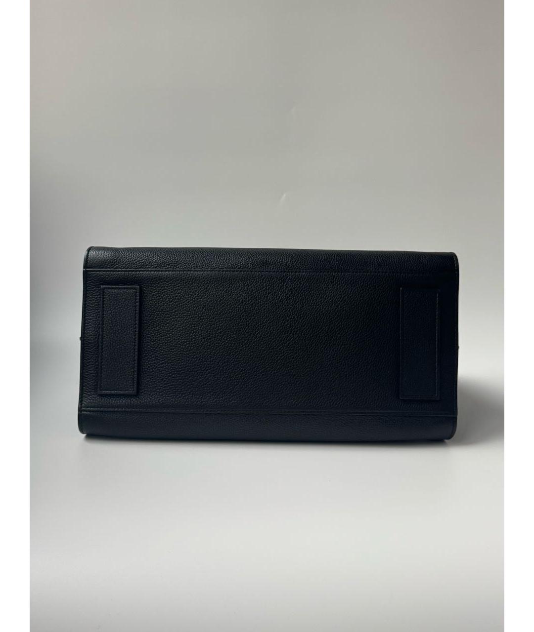 SAINT LAURENT Черная кожаная сумка с короткими ручками, фото 5