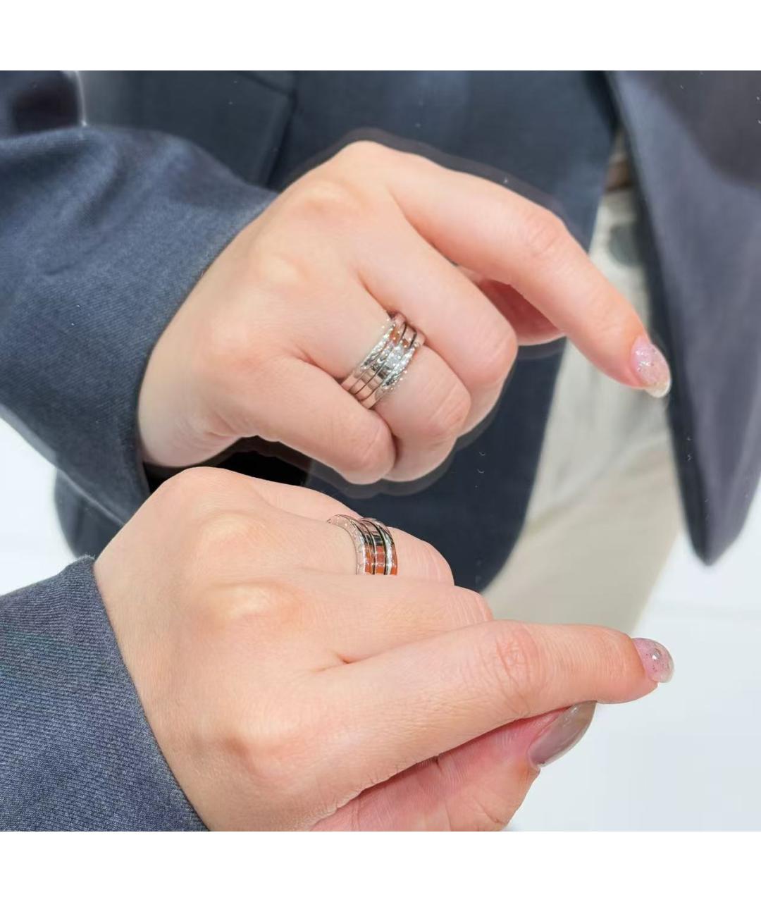 BVLGARI Серебряное кольцо из белого золота, фото 7
