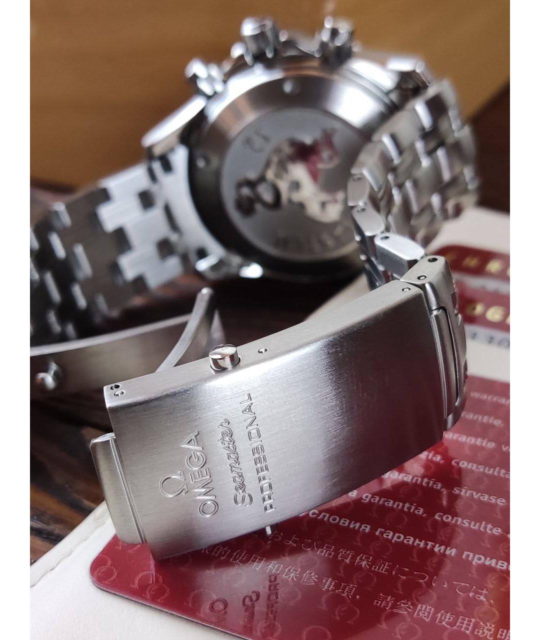 OMEGA Черные металлические часы, фото 6