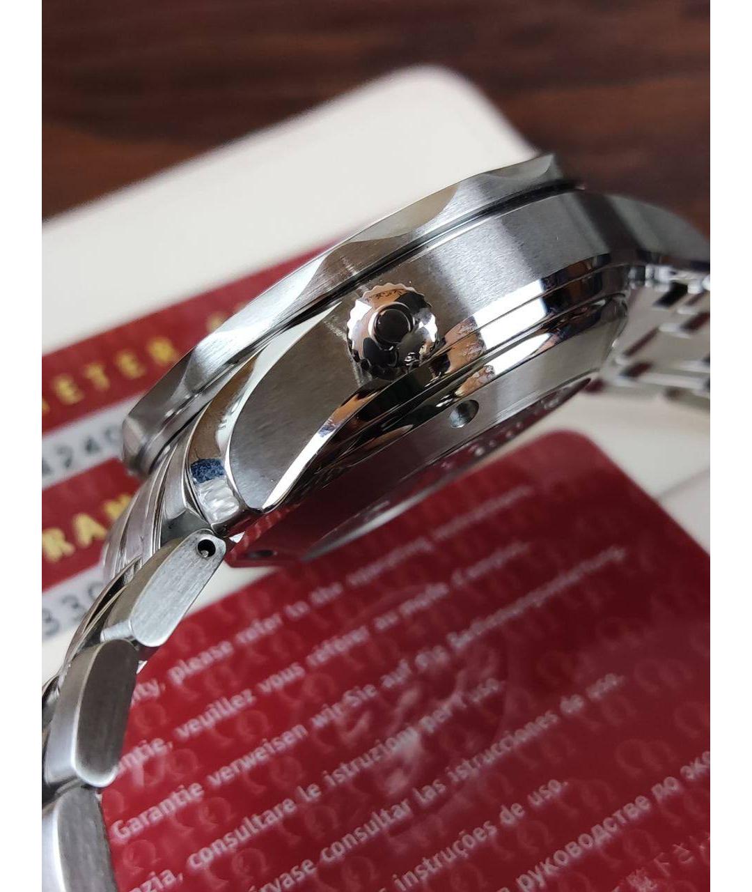 OMEGA Черные металлические часы, фото 7