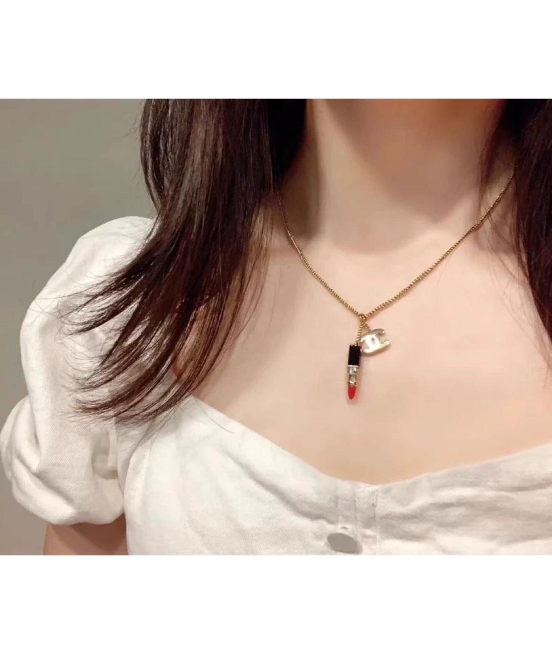 CHANEL Золотое металлическое колье, фото 2